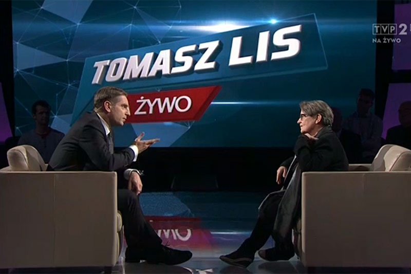 Agnieszka Holland byłą gościem poniedziałkowego programu "Tomasz Lis na żywo".