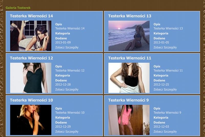 Testerka wierności mężczyzn - do wynajęcia