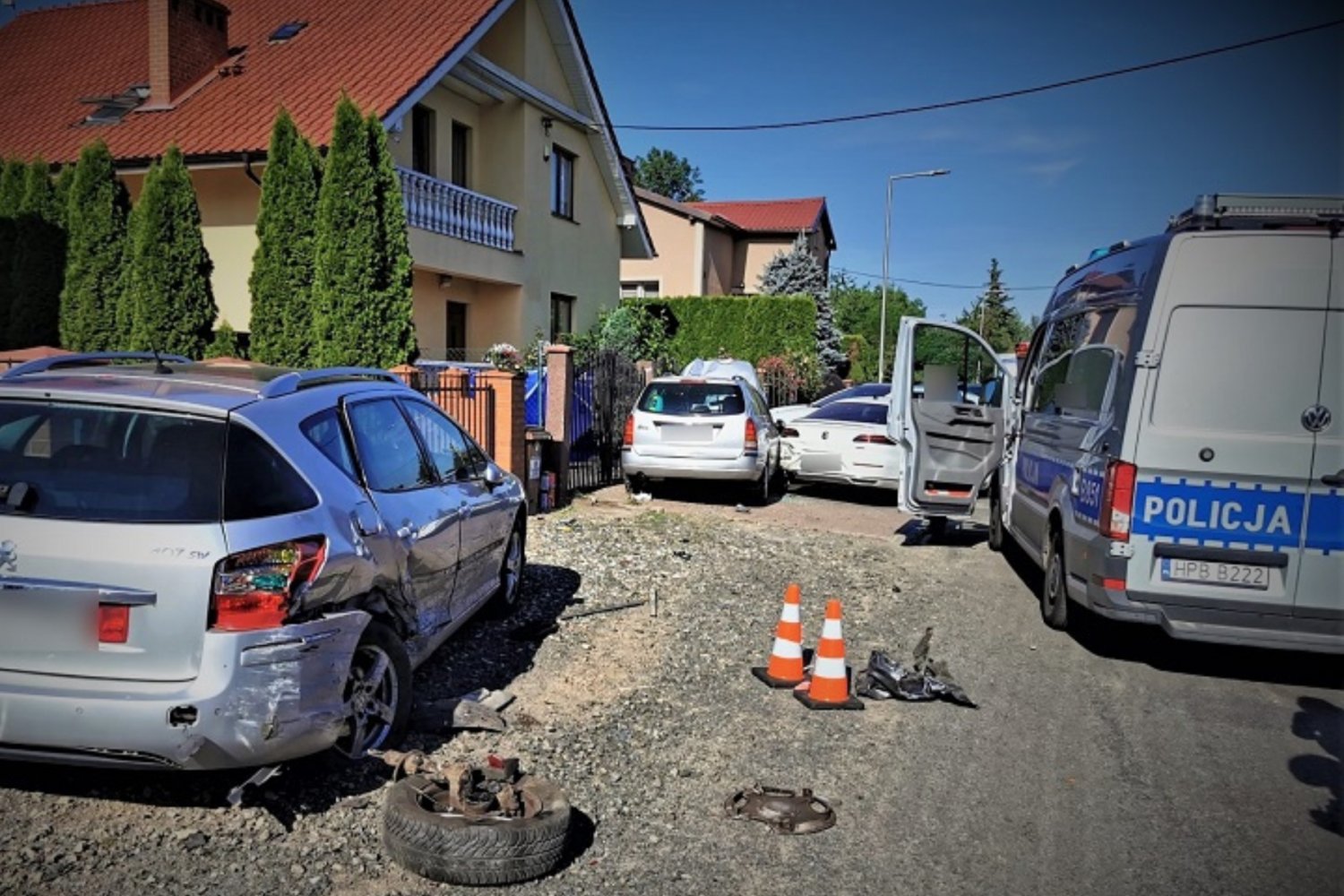 Miejsce wypadku w Legnicy.