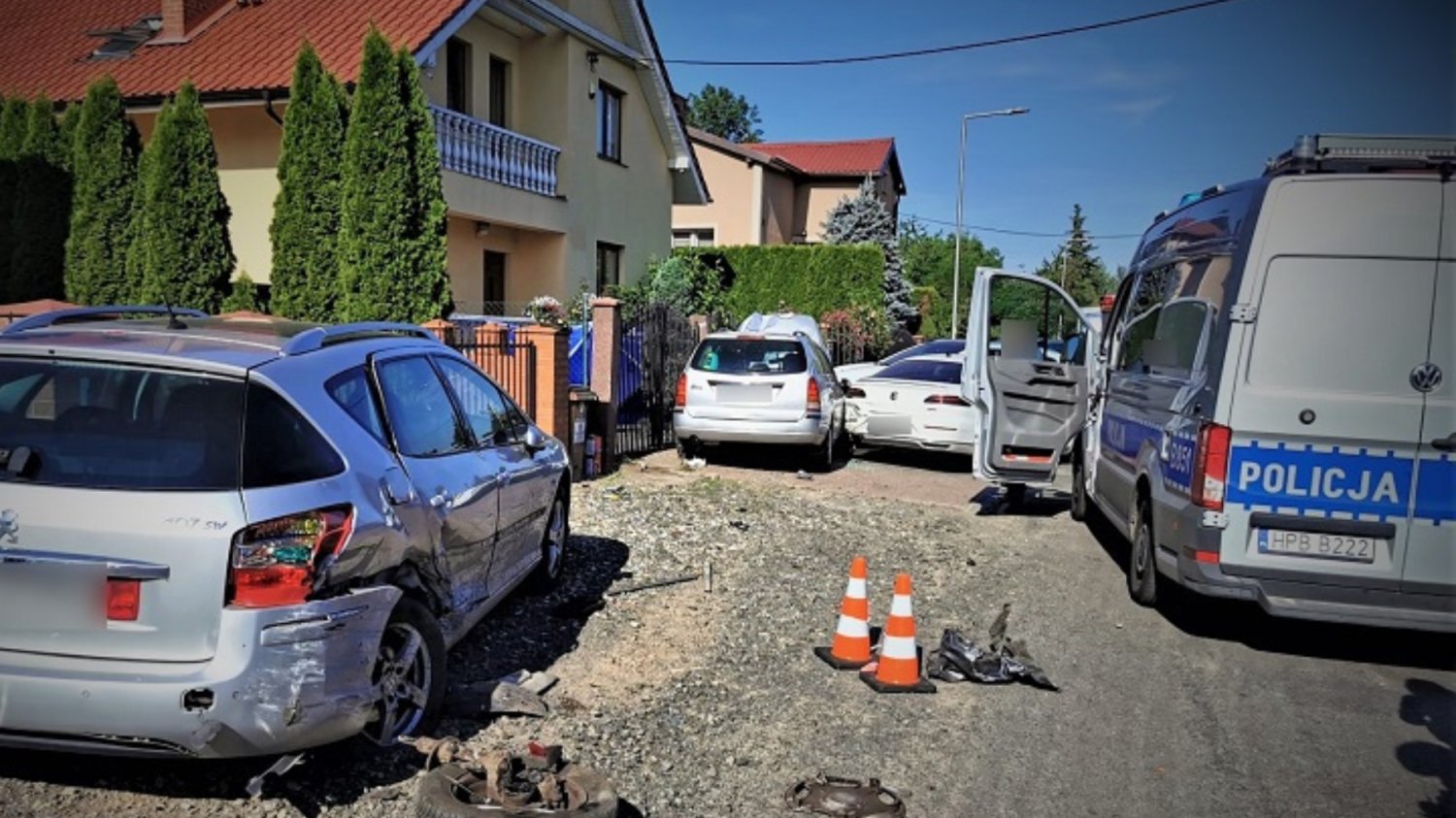 Miejsce wypadku w Legnicy.