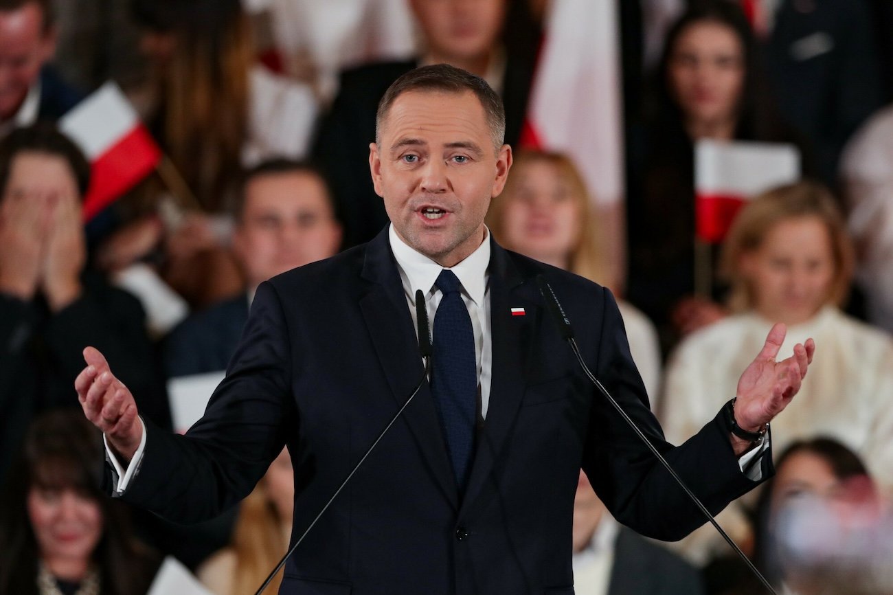 Karol Nawrocki na wiecu Kandydat PiS na prezydenta Karol Nawrocki