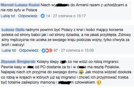 Internauci jak zwykle nie przebierają w słowach, gdy temat dotyczy uchodźców.