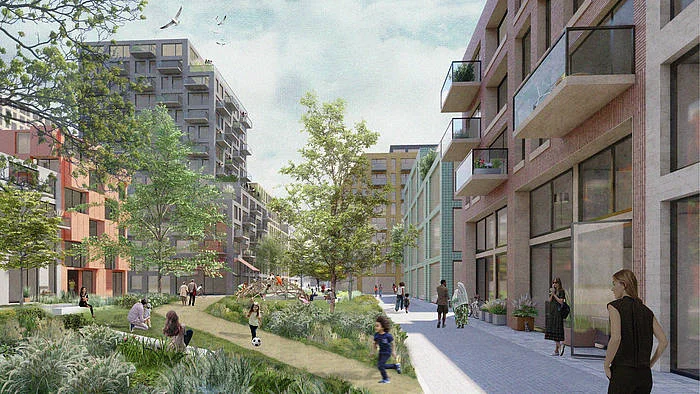 Utrecht, nowa dzielnica mieszkaniowa.