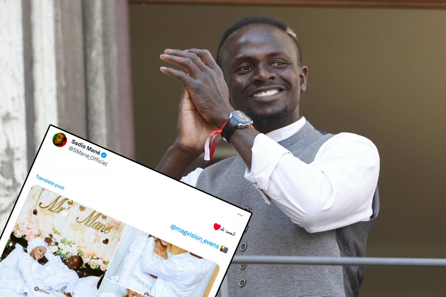 Sadio Mane miał czekać moment, kiedy będzie mógł zalegalizować związku ze swoją młodszą partnerką.