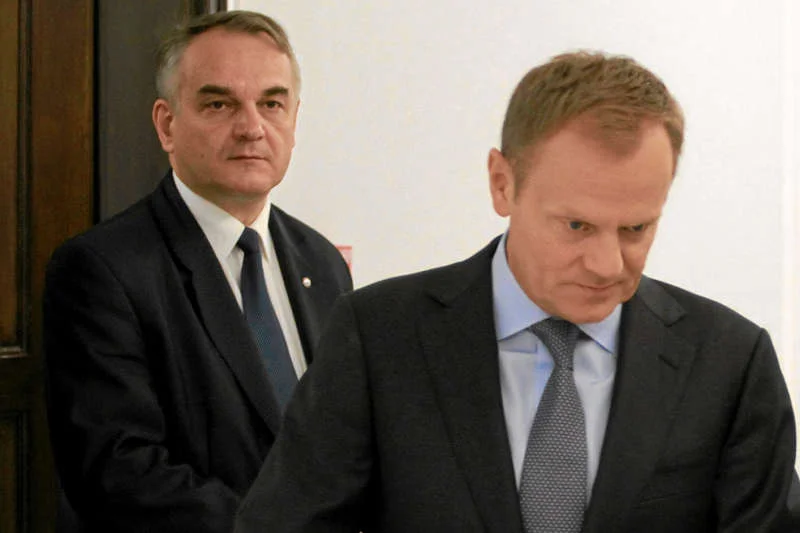 Waldemar Pawlak i Donald Tusk, szefowie koalicyjnych partii.