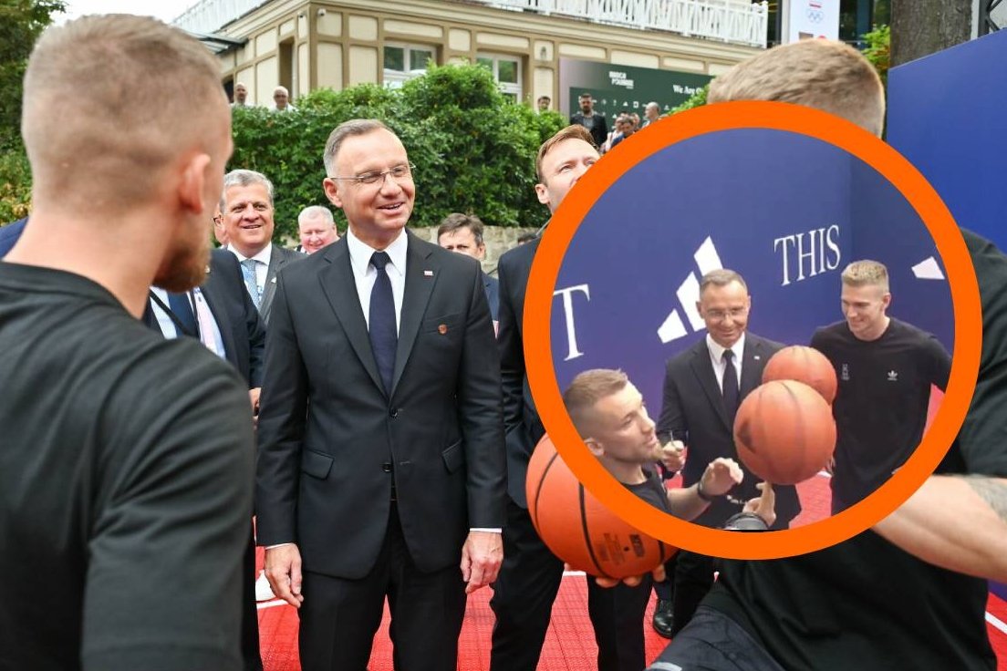 Duda zaskoczył w Paryżu. Popisał się umiejętnościami sportowymi.