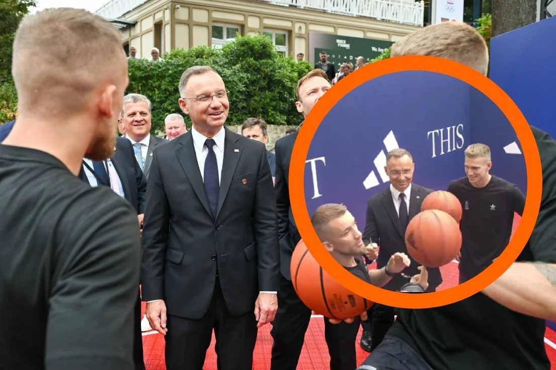 Duda zaskoczył w Paryżu. Popisał się umiejętnościami sportowymi.