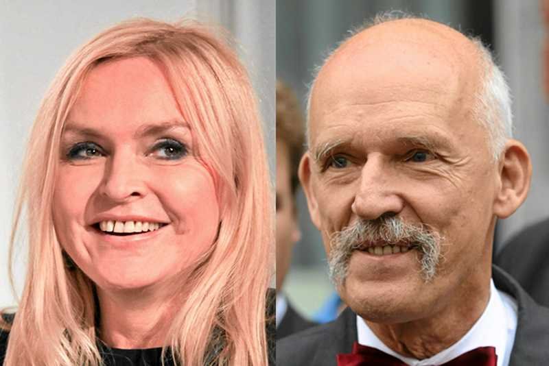 Monika Olejnik i Janusz Korwin-Mikke