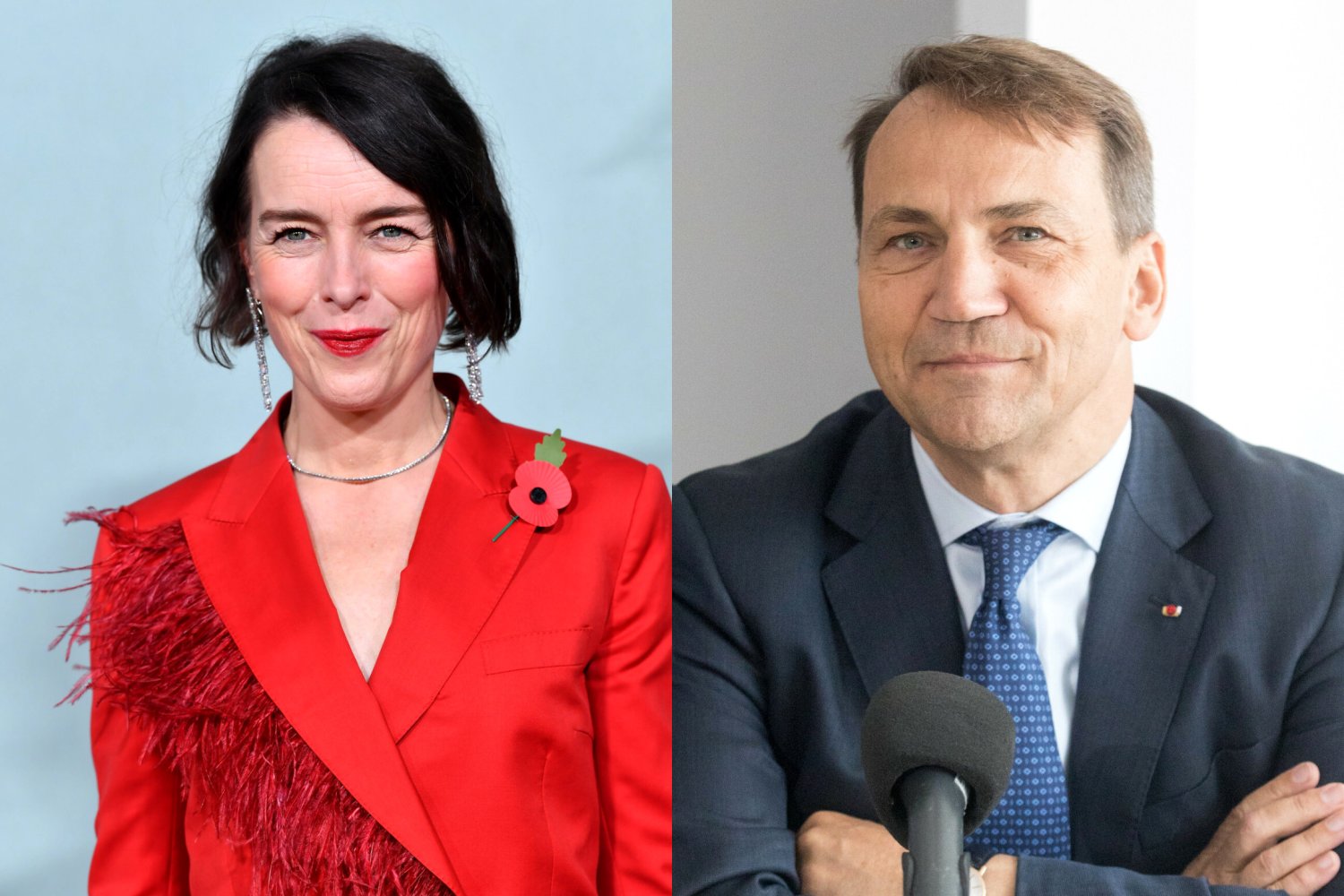 Olivia Williams i Radosław Sikorski