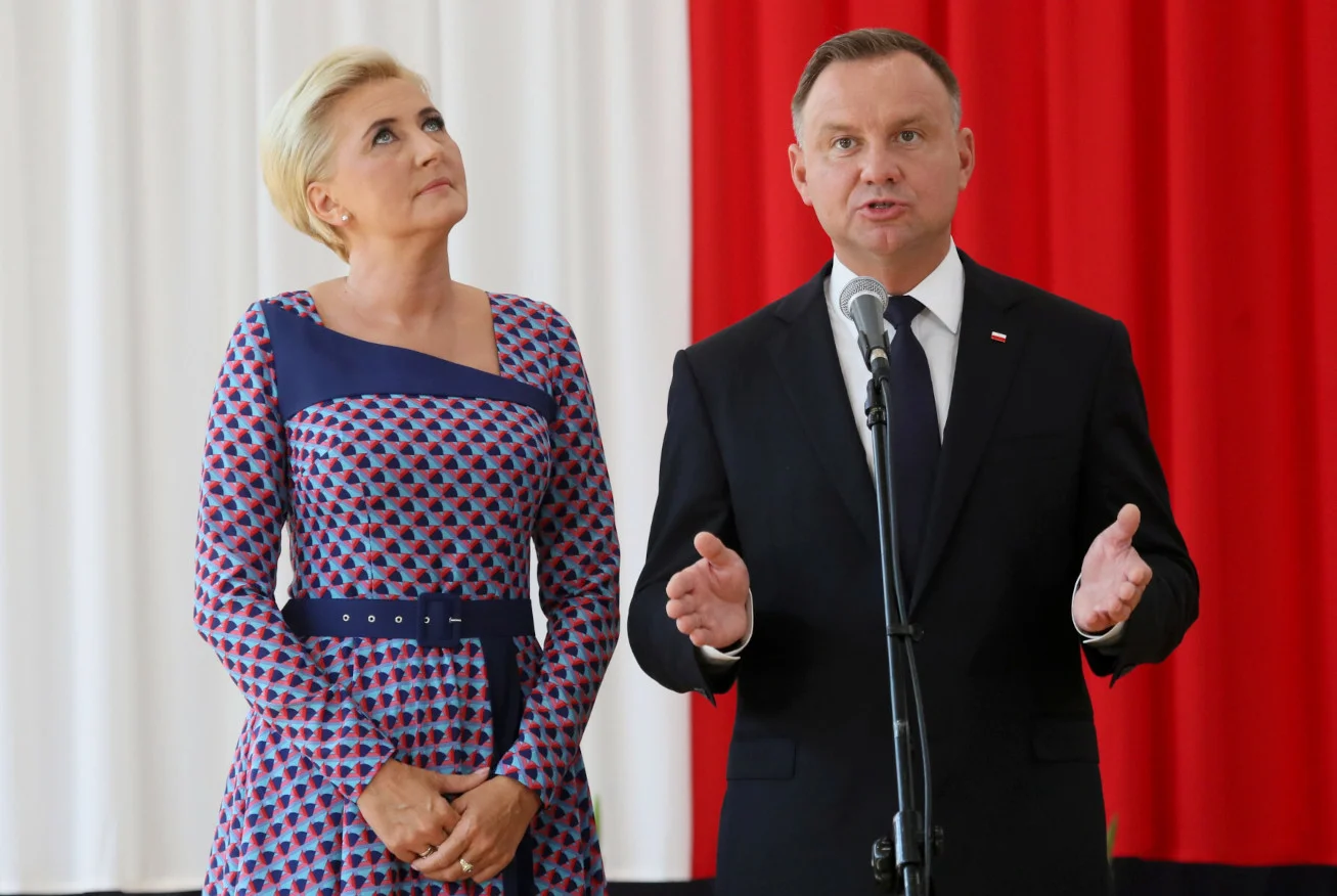Agata Kornhauser-Duda i Andrzej Duda.