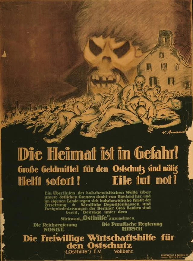 Rok 1919. Plakat antybolszewicki