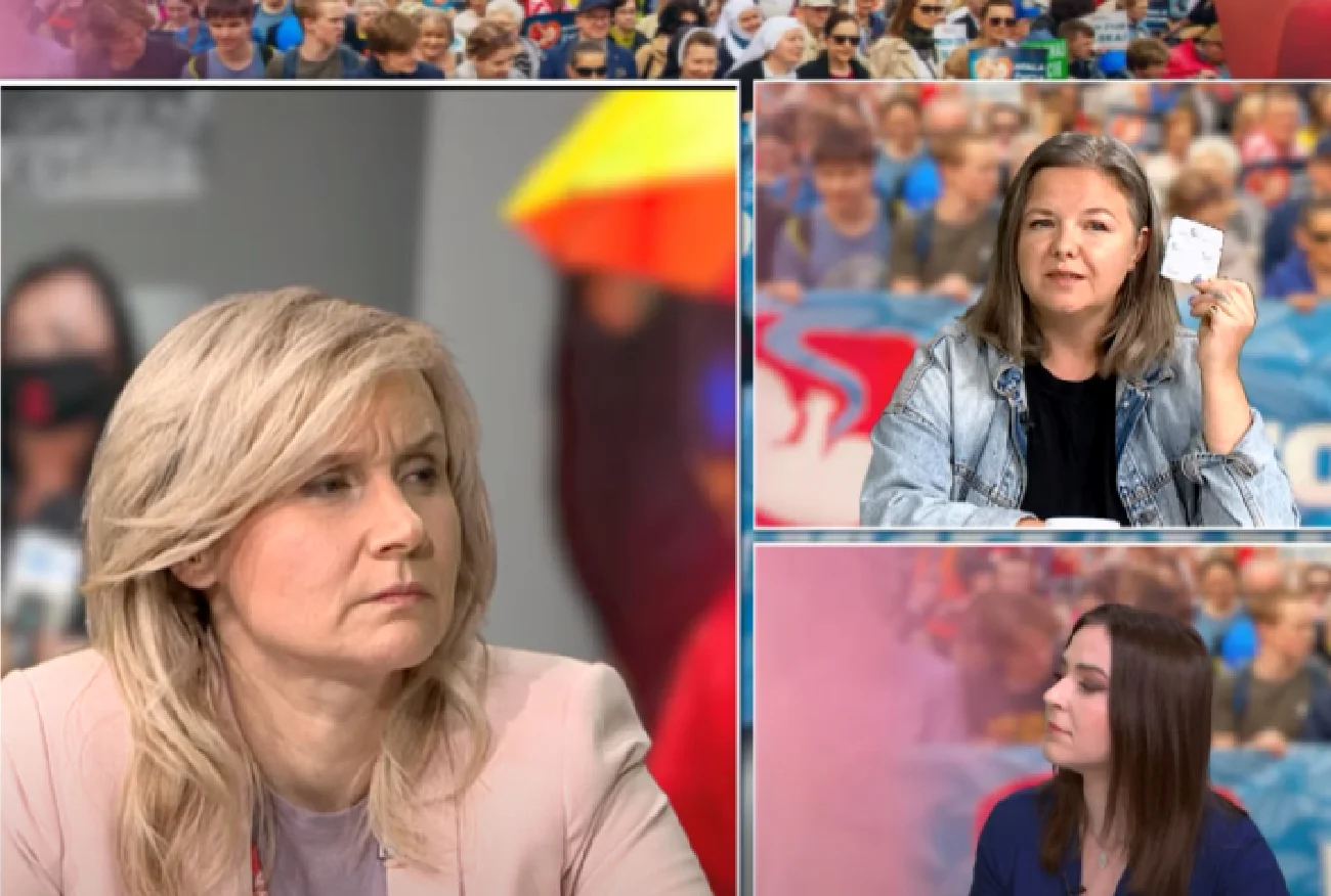 Połknięcie pigułki aborcyjnej na antenie TV Republika wywołało zgorszenie prowadzącej