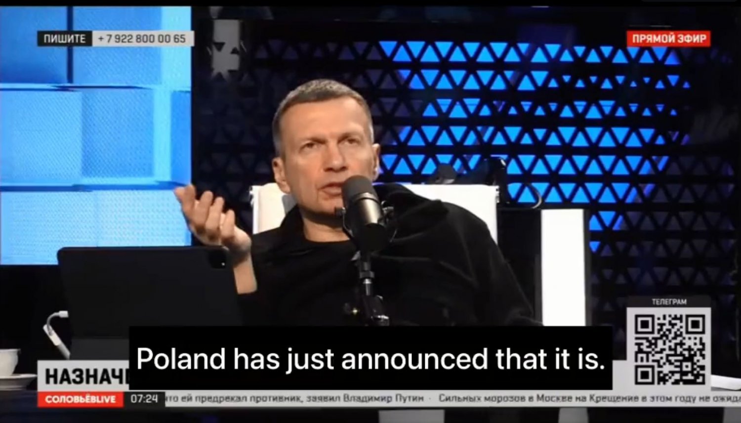 Władimir Sołowjow grozi Polsce atakiem nuklearnym.