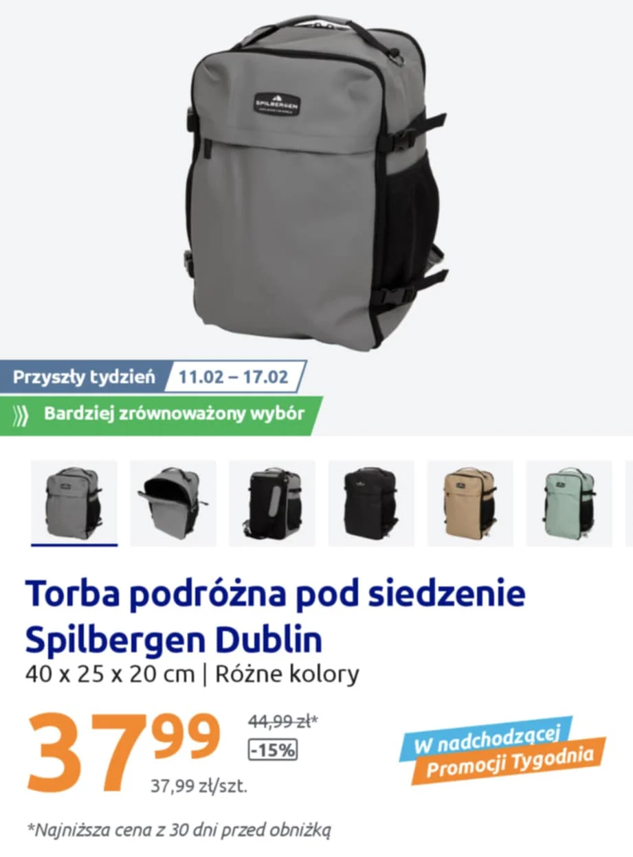Action robi promocję na hitowy plecak do samolotu