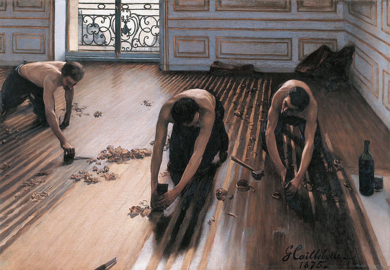 Gustave Caillebotte, Układający parkiet, 1875, Paryż, Musée d'Orsay