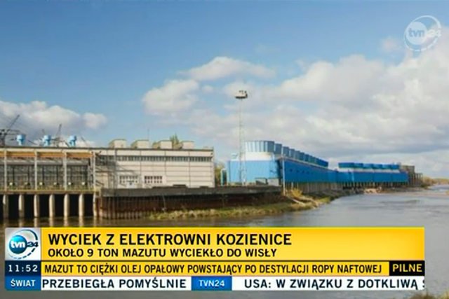 Wyciek mazutu zdominował południową część programu stacji TVN24