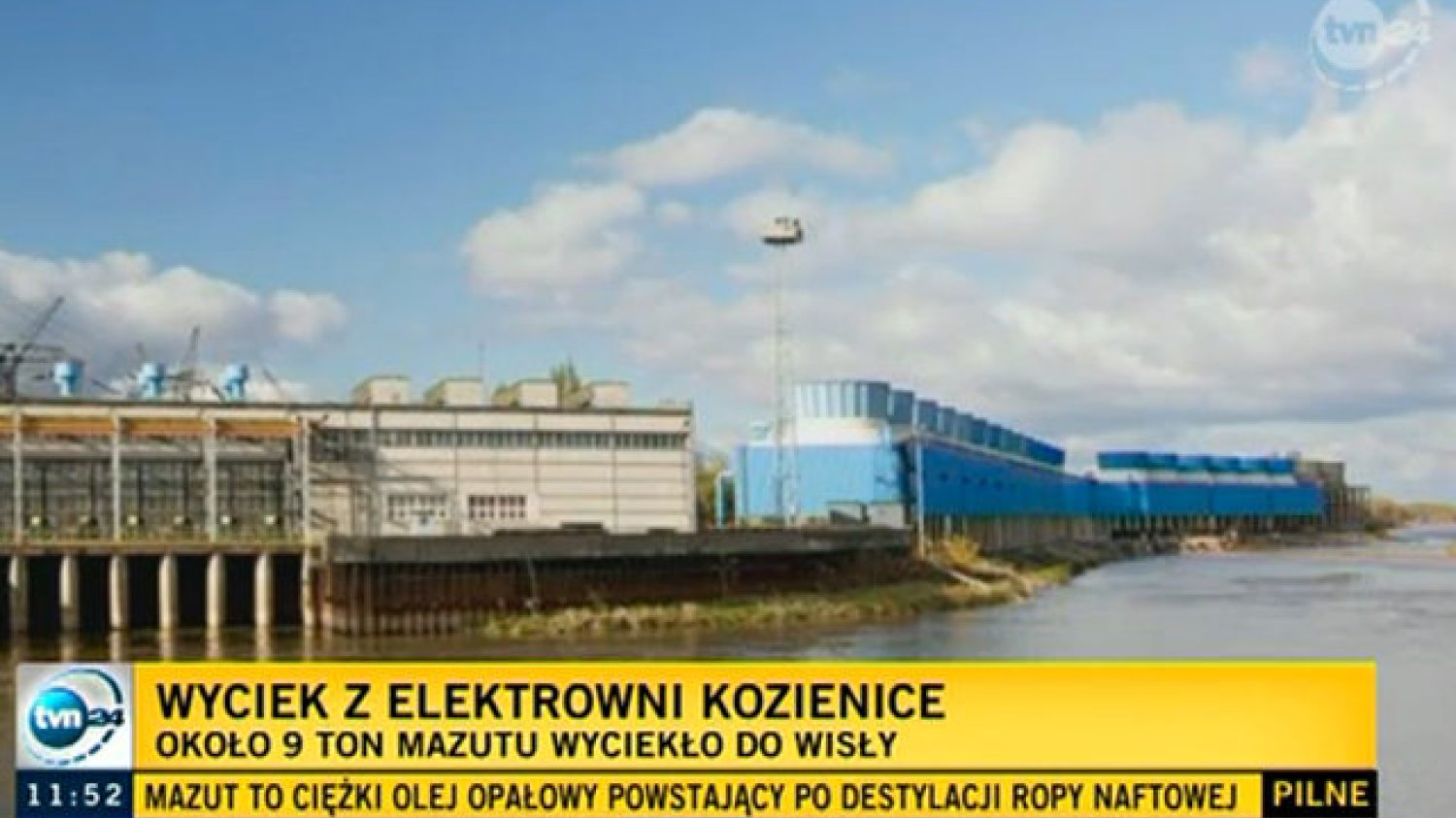 Wyciek mazutu zdominował południową część programu stacji TVN24
