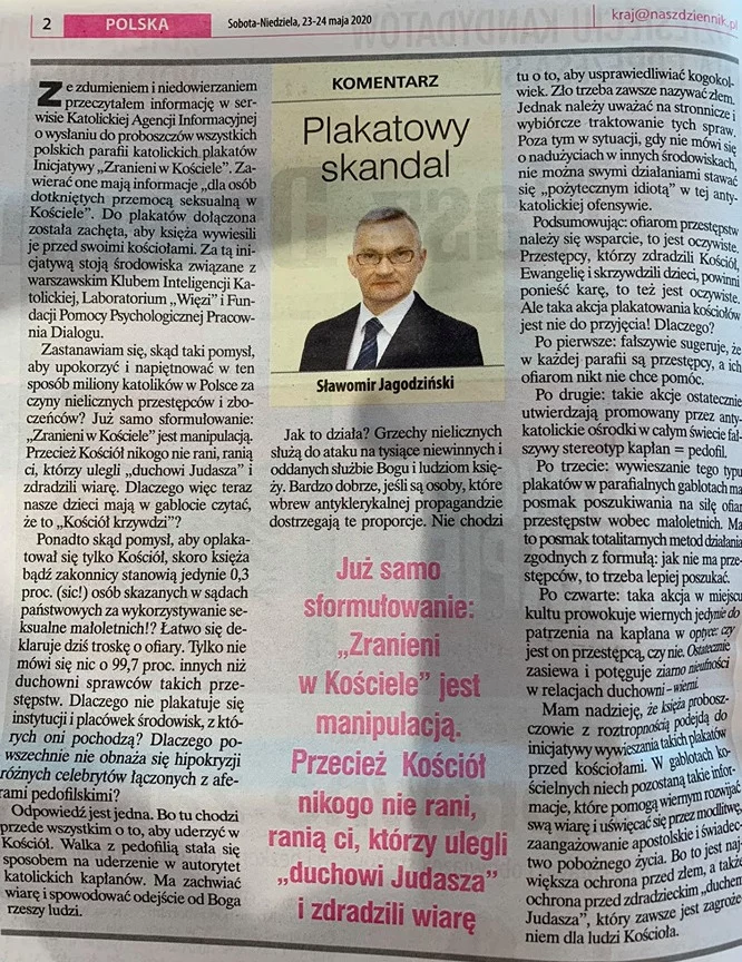 Tekst, który ukazał się w weekendowym wydaniu "Naszego Dziennika".