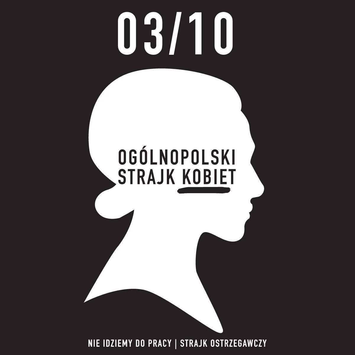 Plakat promujący Czarny Poniedziałek (3 października).