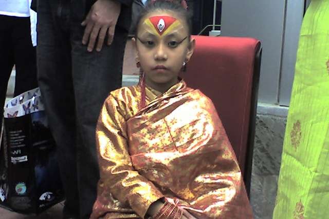 Sadźani Śakja, Kumari z Bhaktapuru. Jedna z żyjących bogini z Nepalu podczas swojej wizyty w Stanach Zjednoczonych