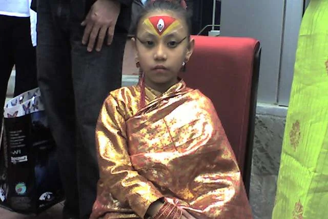 Sadźani Śakja, Kumari z Bhaktapuru. Jedna z żyjących bogini z Nepalu podczas swojej wizyty w Stanach Zjednoczonych