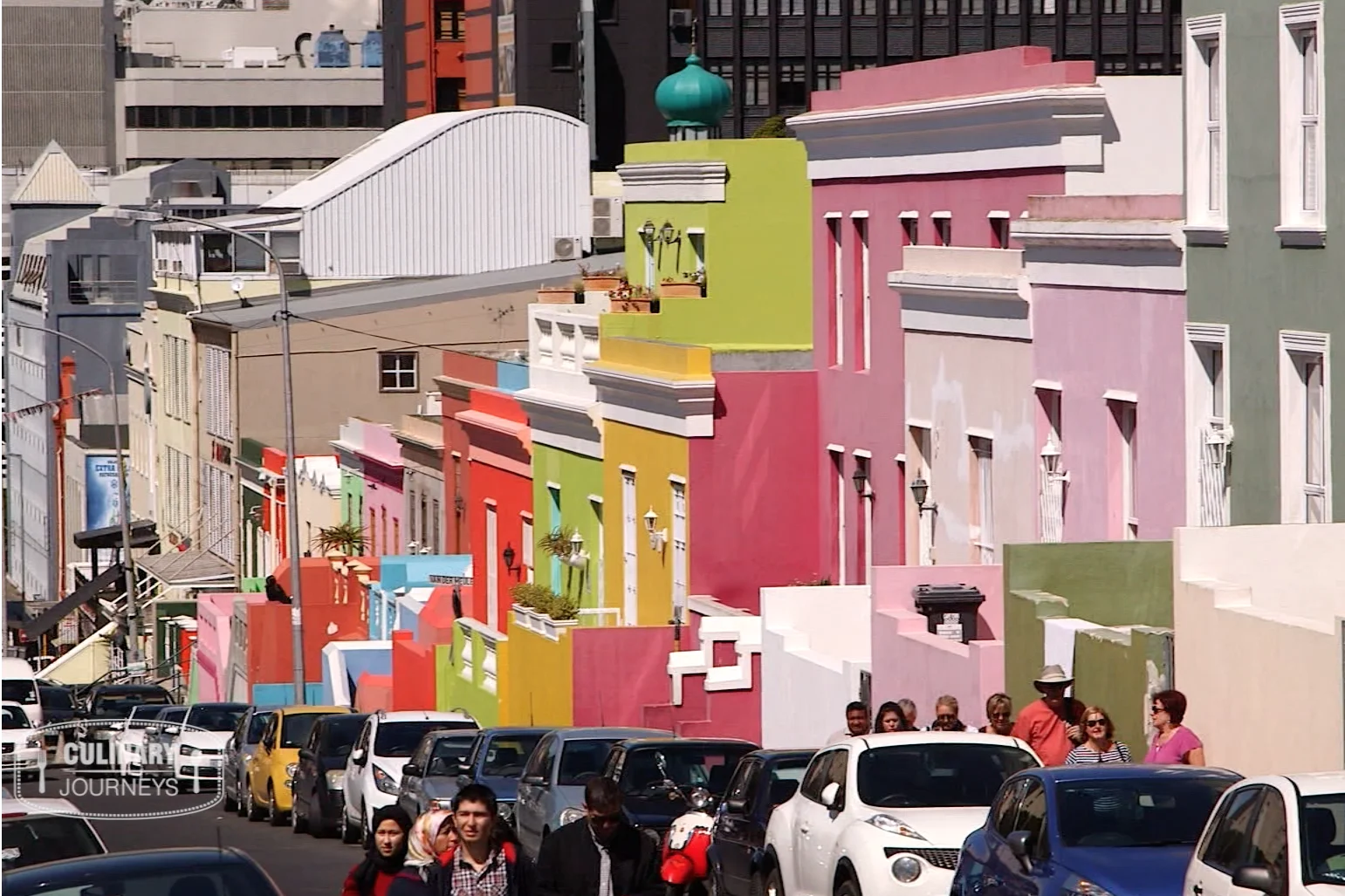 Kolorowe domy w Bo-Kaap, dzielnicy Kapsztadu.