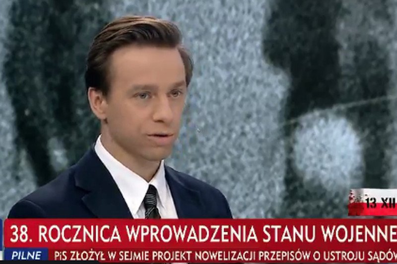 Krzysztof Bosak skrytykował udział Szejny z SLD w rozmowie o stanie wojennym.