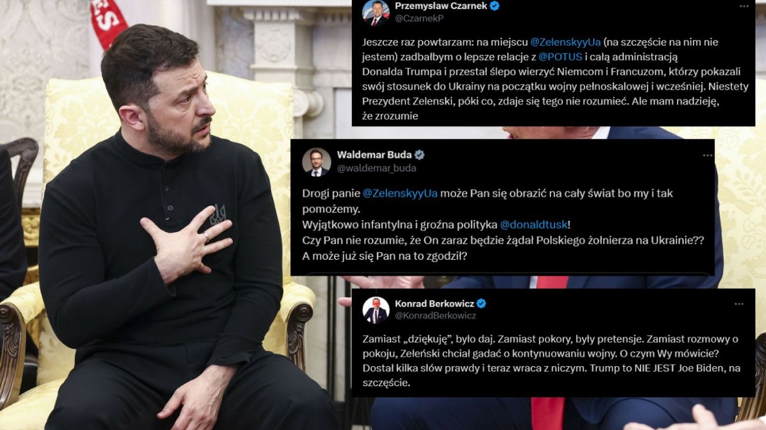 PiS i Konfederacja wolą Trumpa od Zełenskiego Zełenski skrytykowany przez PiS i Konfederację