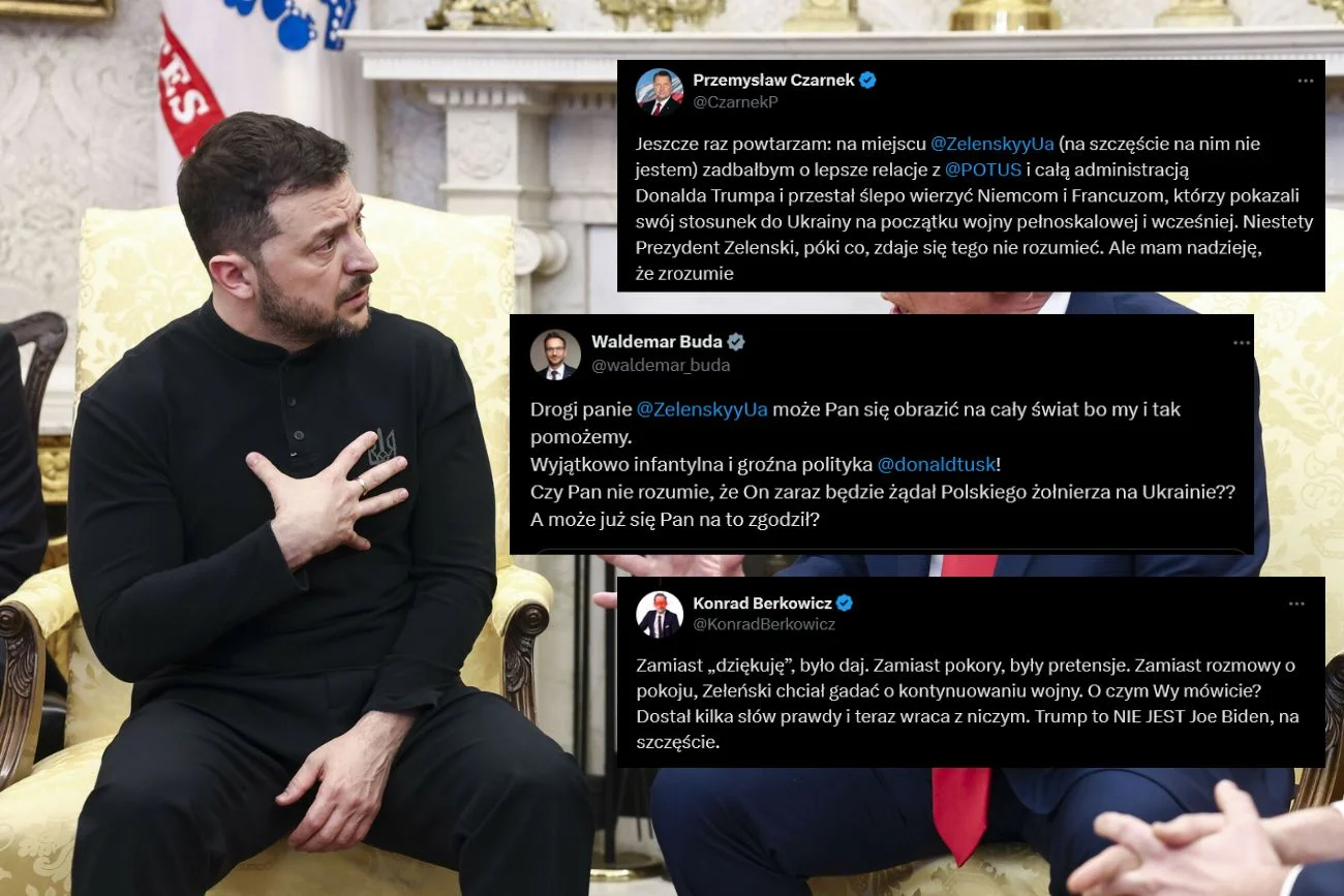 PiS i Konfederacja wolą Trumpa od Zełenskiego Zełenski skrytykowany przez PiS i Konfederację