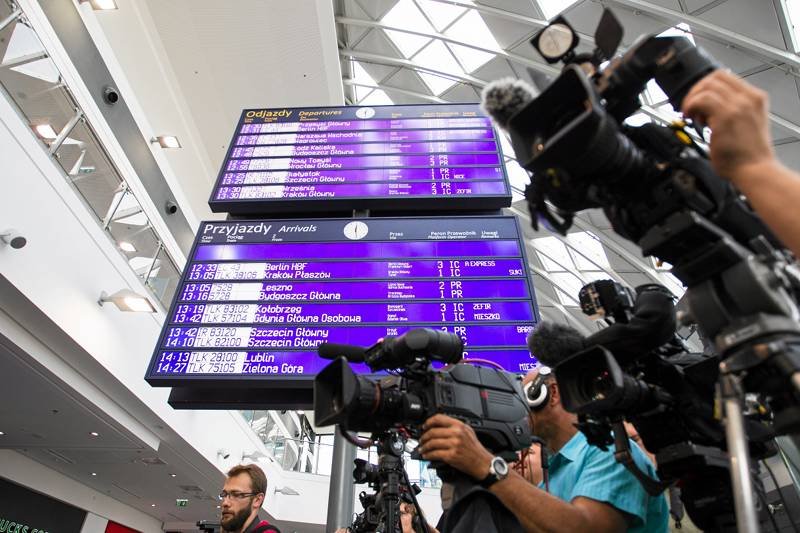 Dziennikarze Dworca Kolejowego w Poznaniu