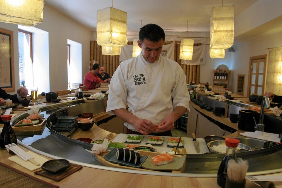 Marzec 2007, Poznań. Sushi bas Sakana