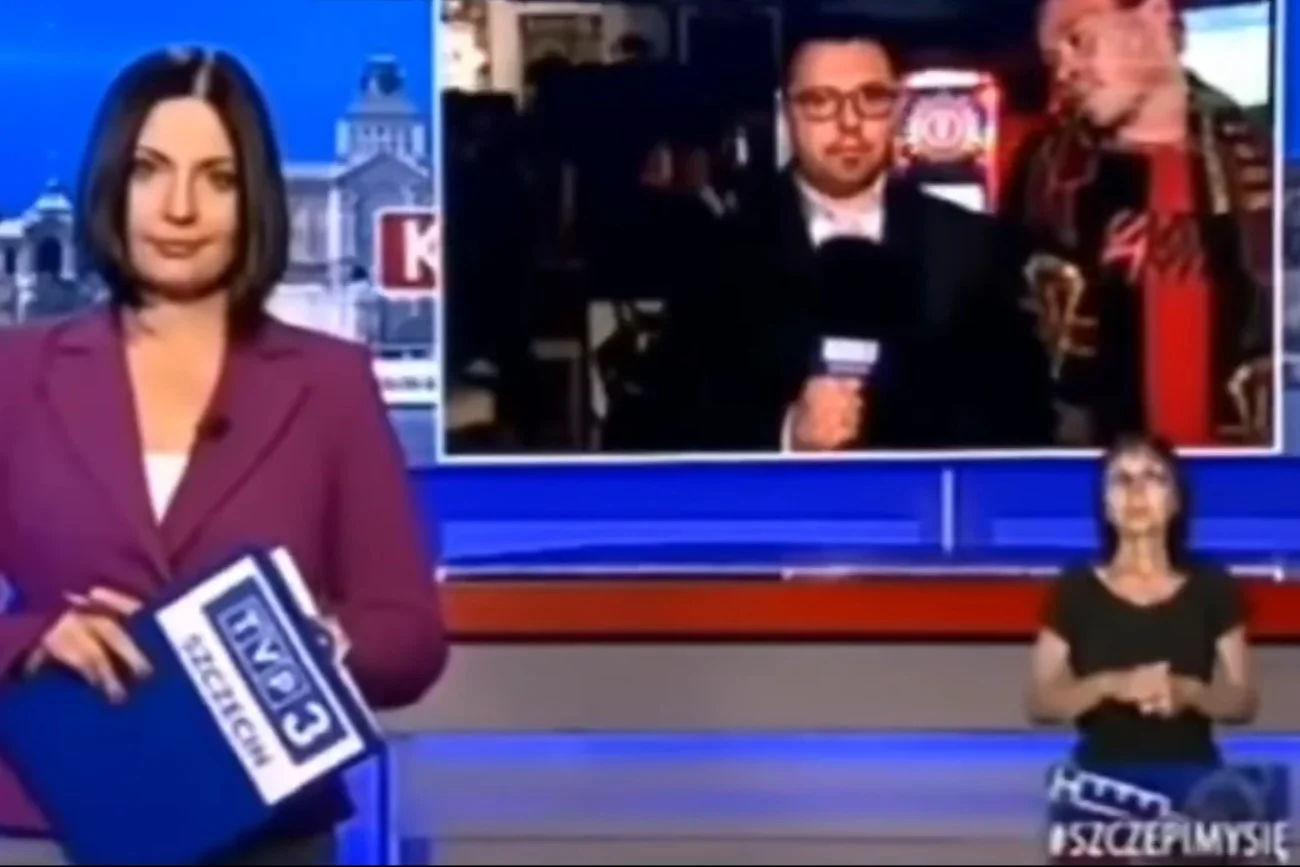 Relacja na żywo nie poszła po myśli  Przemysława Plecana z TVP Szczecin