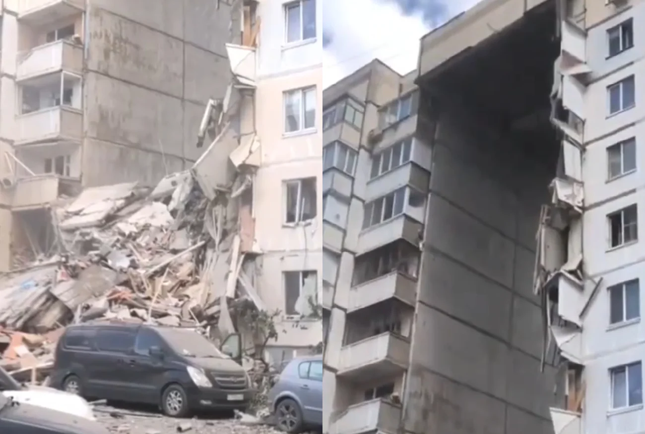 Wybuch w Biełgorodzie. Do sieci trafiły nagrania pokazujące eksplozję.