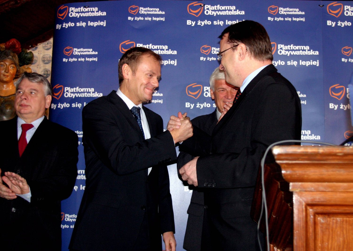 DONALD TUSK i MAREK BIERNACKI