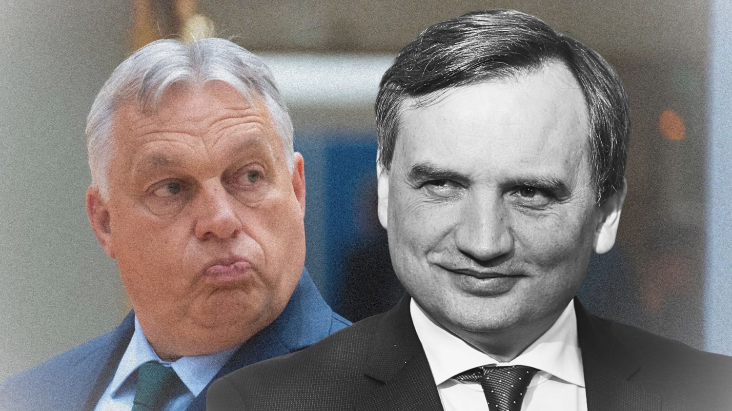Zbigniew Ziobro. W tle Viktor Orbán.