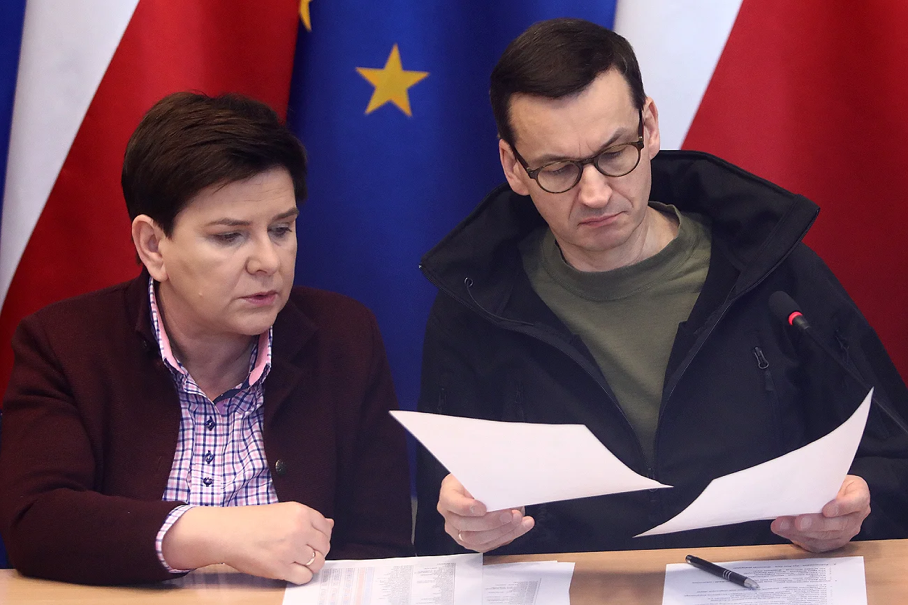 Beata Szydło i Mateusz Morawiecki.
