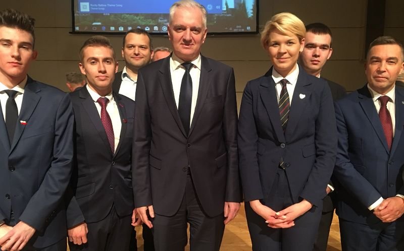 Jarosław Gowin i Zbigniew Gryglas podczas konwencji Porozumienia w Kielcach.