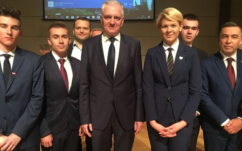 Jarosław Gowin i Zbigniew Gryglas podczas konwencji Porozumienia w Kielcach.