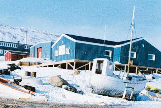 Typowe budownictwo Grenlandii.