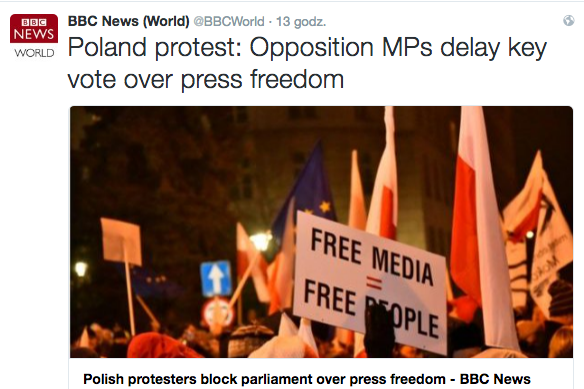 Zagraniczne media uważnie śledzą to, co od wczoraj dzieje się w Sejmie i na polskich ulicach.