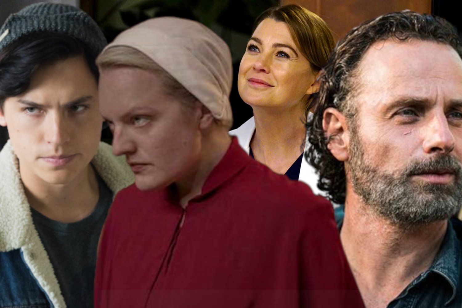 Kadry z seriali "Riverdale", "Opowieść podręcznej", "Chirudzy" i "The Walking Dead"