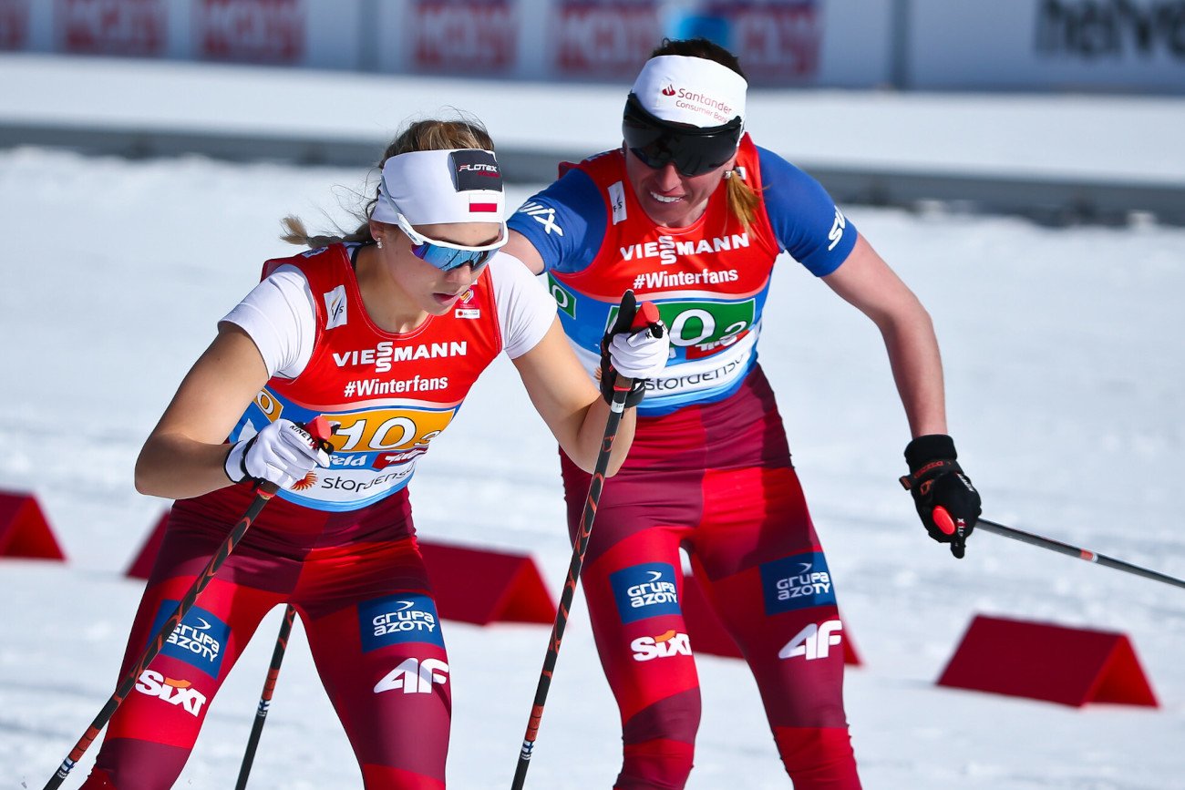 Izabela Marcisz razem ze wspierającą ją Justyną Kowalczyk - jeszcze podczas wspólnych startów na trasie MŚ.