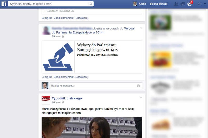 Facebook i Twitter zachęcają do głosowania w wyborach do PE.