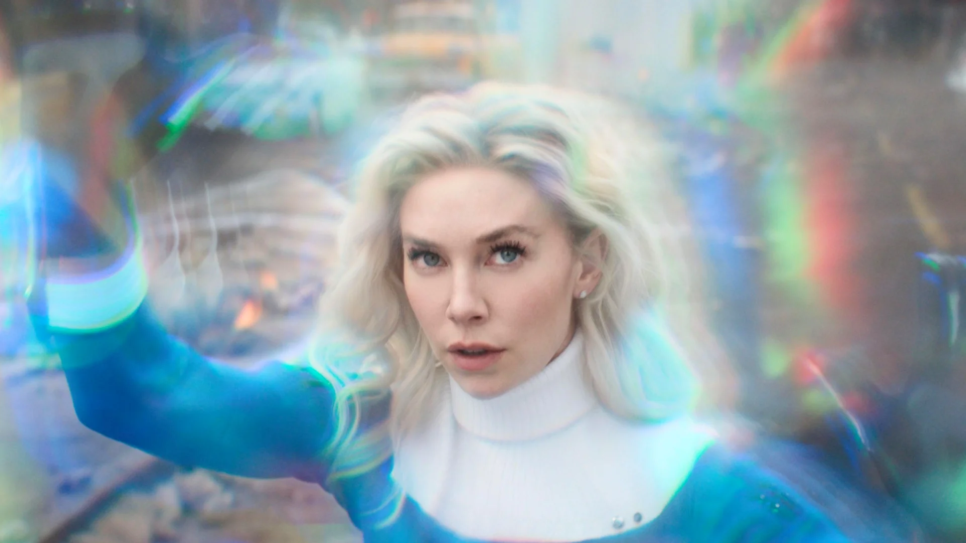 Vanessa Kirby jako Sue Storm w filmie "Fantastyczna 4: Pierwsze kroki"