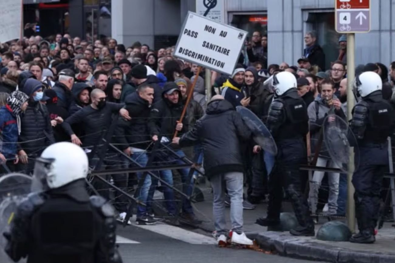 Protesty w Brukseli.