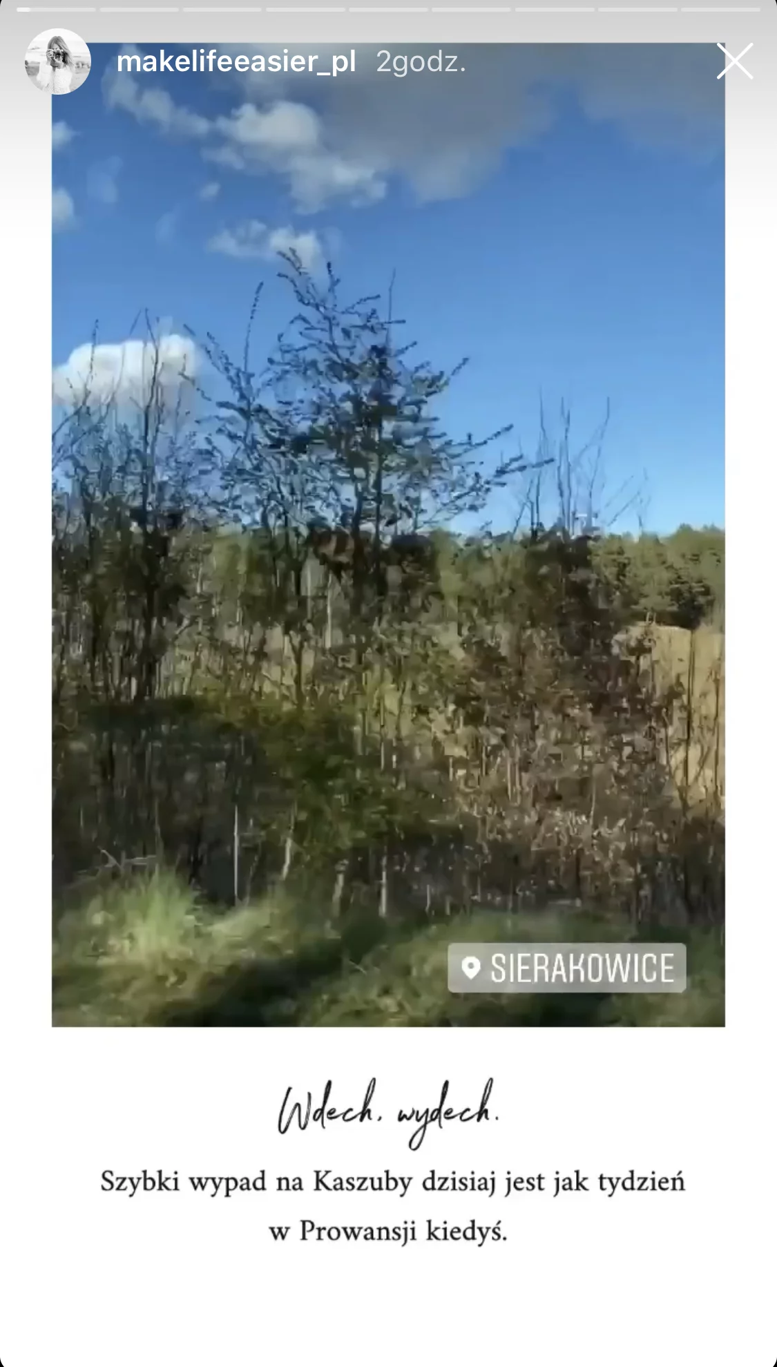 Kasia Tusk, instastories.