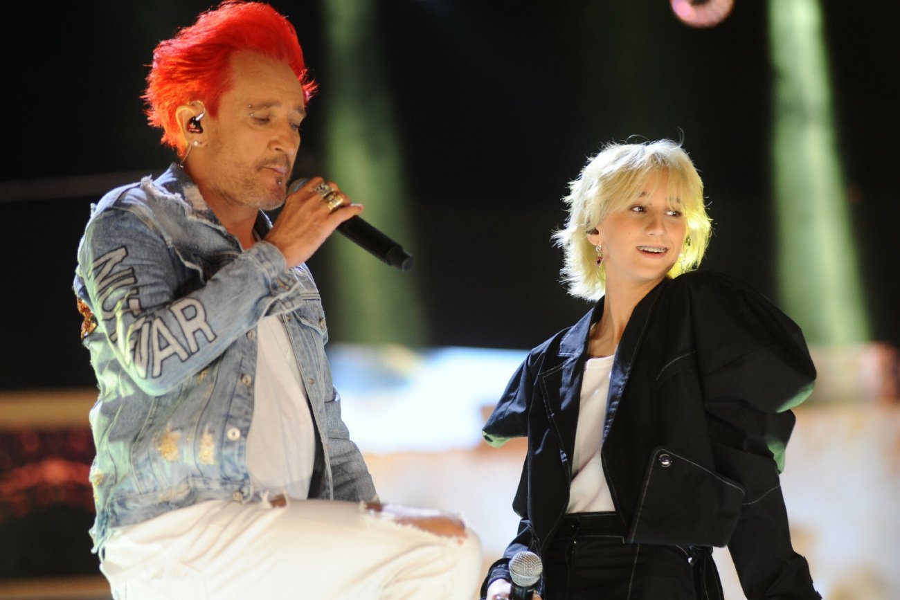 Michał Wiśniewski z córką Etiennette