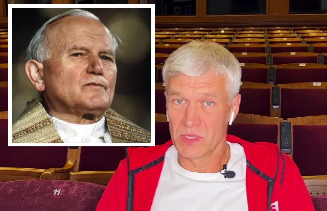 Michał Żebrowski przed wyborami wspomina o Janie Pawle II. "Pogoniłby całą tę hałastrę"