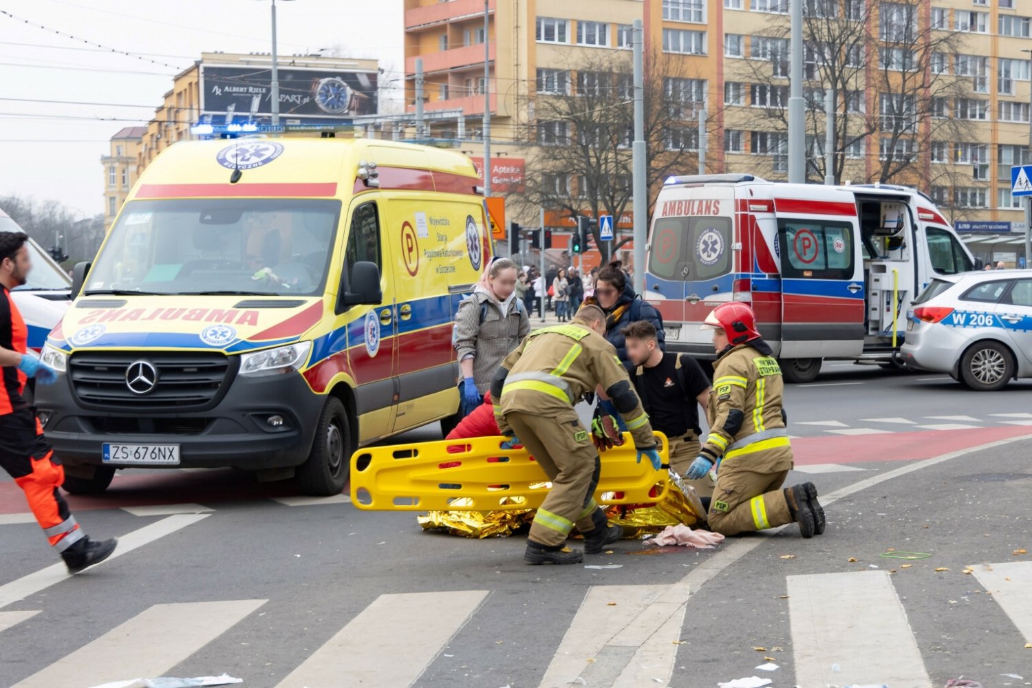 Wypadek w Szczecinie. Nowe informacje o stanie poszkodowanych.