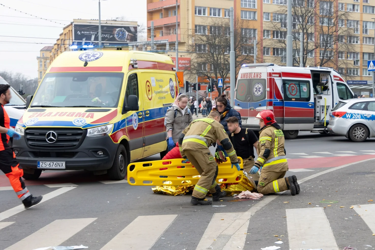 Wypadek w Szczecinie. Nowe informacje o stanie poszkodowanych.